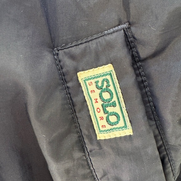 SOLO SEMORE Active Wear Vintage 90s Jacket Lined Nylon Snap Retro Bomber sz 2XL - Picture 3 of 7